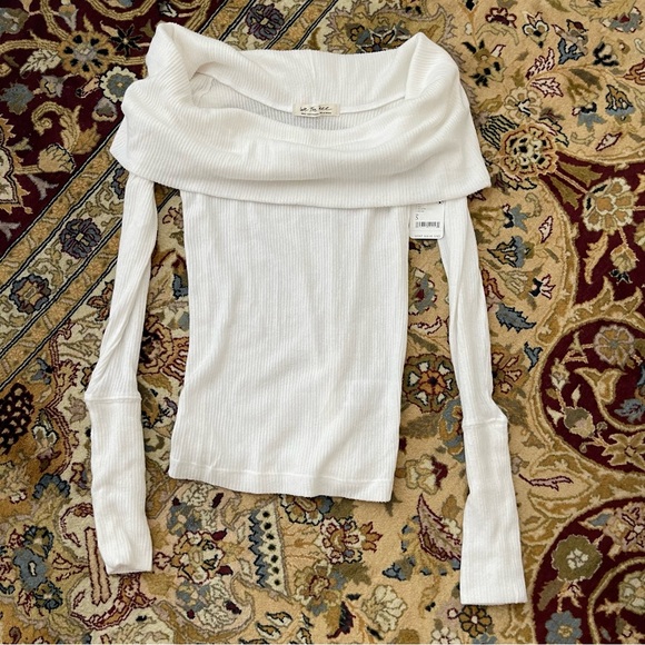 Free People Snow Bunny Shirt Ivory - Picture 2 of 8